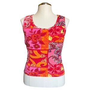 White Stag Y2K Vibrant Beaded Paisley Tank Top